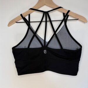 Born Primitive Black Strappy Back Sports Bra Medium